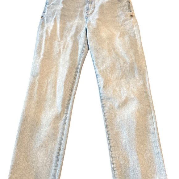 Kensie Denim - Kensie Jeans Vintage Luxe Distressed Allie High Rise Slim Straight Denim Pants 8